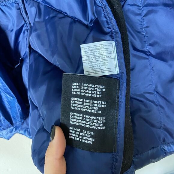 Guess Puffer Navy Black Puffer Jacket Quilted Size M - Picture 8 of 8